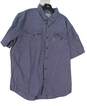 Carhartt Mens Blue Short Sleeve Collared Casual Button Down Shirt Size 2XL image number 1