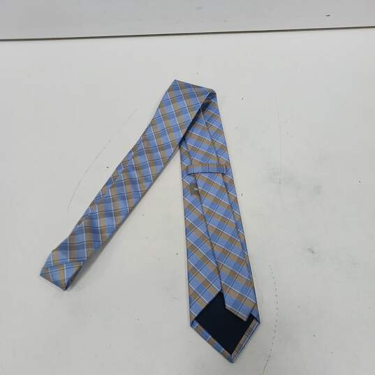 Michael Kors Silk Blend Blue Pattern Tie image number 2