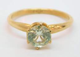 Vintage 10K Yellow Gold Round UV Reactive Spinel Solitaire Ring 1.4g alternative image