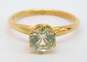 Vintage 10K Yellow Gold Round UV Reactive Spinel Solitaire Ring 1.4g image number 2
