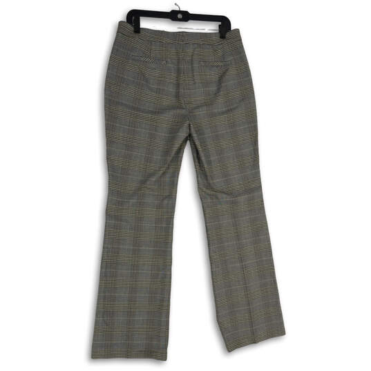 NWT Womens Gray Plaid Slash Pocket Bootcut Leg Trouser Pants Size 10 image number 2