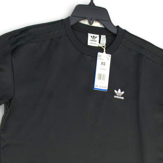 NWT Adidas Womens Black Crew Neck Short Sleeve Pullover Athletic T-Shirt Size XS image number 3