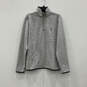 NWT Mens Gray Heather Long Sleeve 1/4 Zip Mock Neck Pullover Sweater Size M image number 1