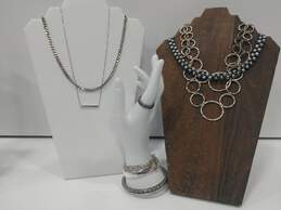 Silver Tone Fashion Costume Jewelry Bundle