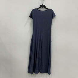NWT Womens Blue Cap Sleeve Side Ruched Pullover Wrap Dress Size XL alternative image