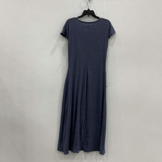 NWT Womens Blue Cap Sleeve Side Ruched Pullover Wrap Dress Size XL image number 2