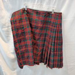 Unbranded Large Tartan Skirt No Size Tag Broken Closure alternative image