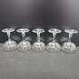 Five Silver Rimmed Clear Crystal Champagne Saucers image number 3