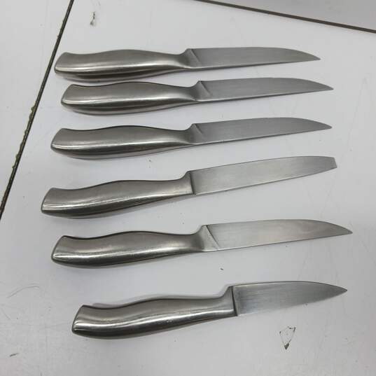 11pc Chicago Cutlery Stainless Steel Kitchen Knife Set In Wood Block image number 5