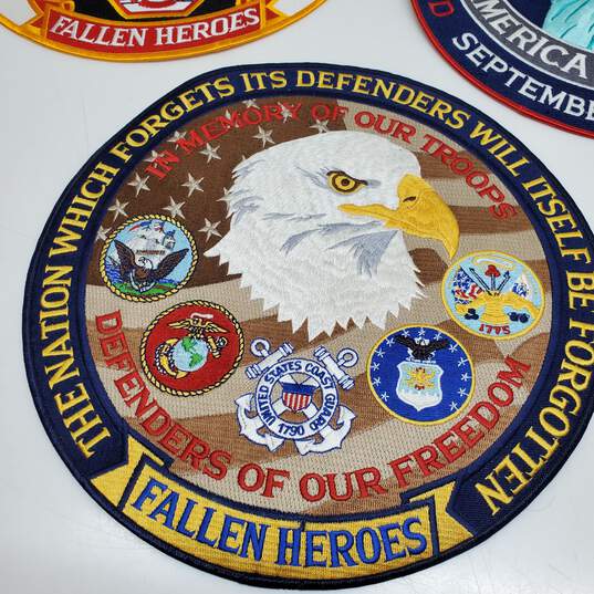 Lot of 3 Fallen Heroes Large Iron On 12inch Patches image number 4