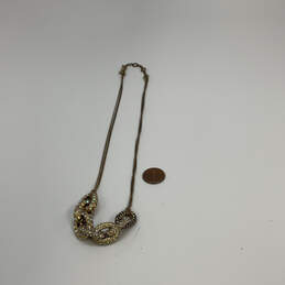 Designer J. Crew Gold-Tone Iridescent Stones Large Link Chain Necklace