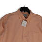 NWT Mens Pink Collared Long Sleeve Chest Pocket Button-Up Shirt Size 18x33 image number 3