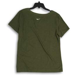 Nike Womens Dri-Fit Green Round Neck Short Sleeve Pullover T-Shirt Size Medium alternative image