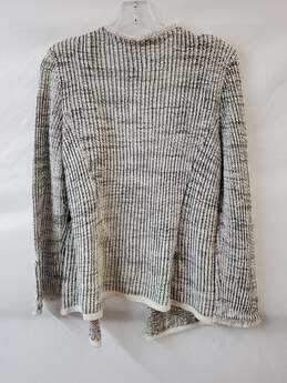 Nic and Zoe Black & White Knitted Cardigan Sweater Size M alternative image