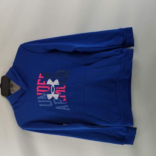 Under Armour Boys Blue Hoodie L image number 1
