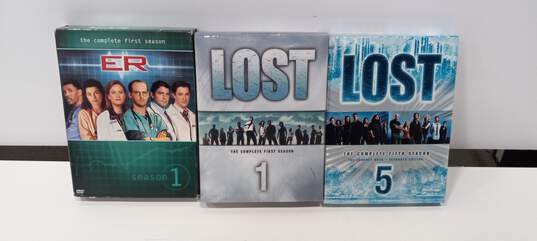 Pair of Lost Compete Season 1 and 5 DVD Box Set w/ER Complete Season 1 DVD Box Set image number 1