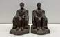 Bronze Abraham Lincoln Metal Book Ends Vintage 1924 Nuat Creations NYC image number 1