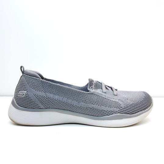 Skechers Air-Cooled Memory Foam Gray Knit Slip On Sneakers Women's Size 7.5 image number 1