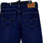 Mens Blue 514 Denim Dark Wash Mid Rise Pockets Straight Leg Jeans Size 32X30 image number 4