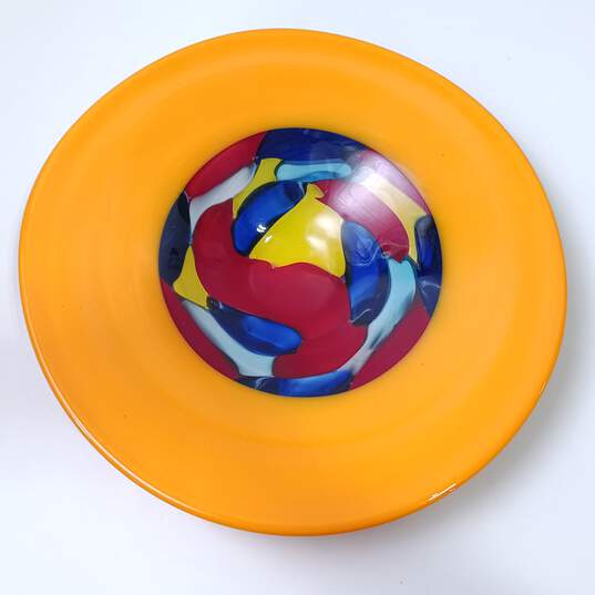 Decorative Painted Glass Dish image number 2