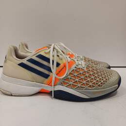 Mens White Orange Adizero Feather III Lace Up Tennis Shoes Size 8.5 alternative image