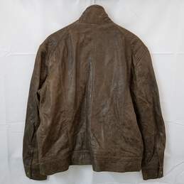 Sporty's Pilot Shop Brown Leather Bomber Jacket Size Extra Large alternative image