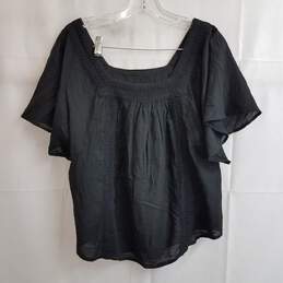 Philosophy women's square neck black gauze shirt S nwt alternative image