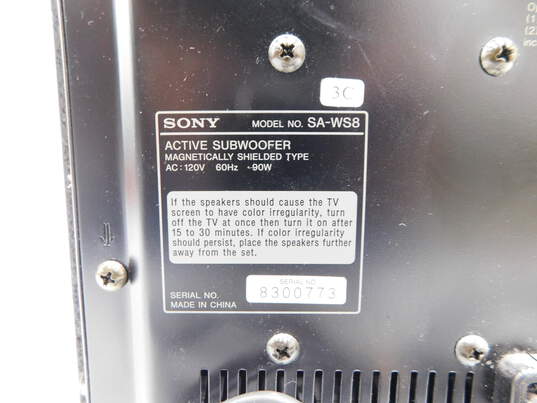 Sony SA-WS8 Magnetically Shielded Active Subwoofer image number 3