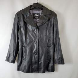 Maxima Women Black Leather Jacket Sz XL