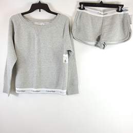 Calvin Klein Women Grey Sleepwear 2Pc Set M NWT