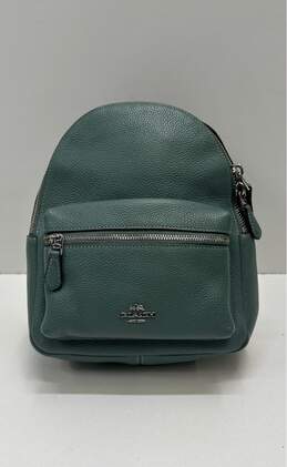 Coach Leather Green Backpack