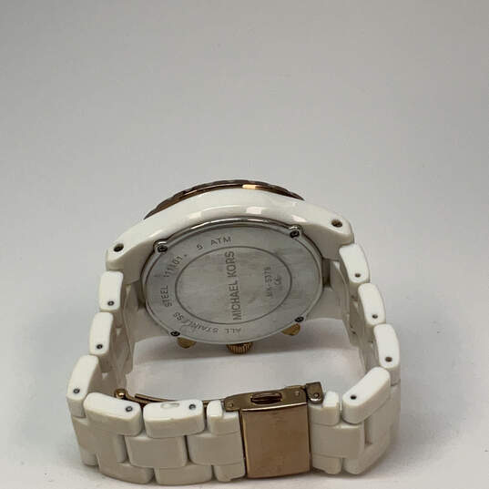 Designer Michael Kors MK-5379 Rhinestone Chronograph Dial Analog Wristwatch image number 4