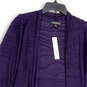 NWT Womens Blue Long Sleeve Open Front Cardigan Sweater Size Medium image number 3