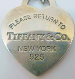 Tiffany & Co 925 Please Return To Heart Tag Pendant Cable Chain Necklace 15.1g alternative image