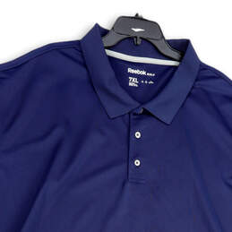 Mens Blue Short Sleeve Spread Collar Regular Fit Golf Polo Shirt Size 7XL