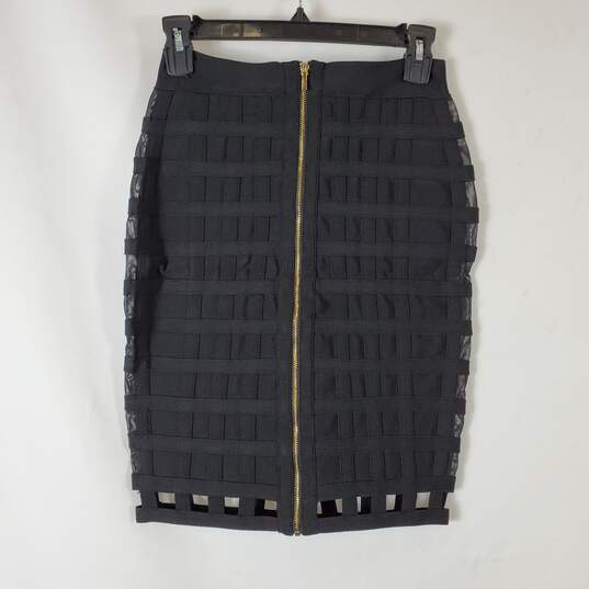 Bebe Women Black 2 Piece Bandage Skirt Set Sz S image number 6