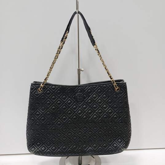 Tory Burch Black Quilted Leather Handbag image number 1