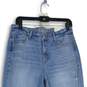 NWT American Eagle Womens Blue Denim Medium Wash Mid Rise Mom Jeans Size 10 image number 3
