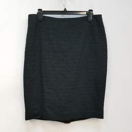 NWT Womens Black Cotton Blend Back Zip Straight & Pencil Skirt Size 12 alternative image