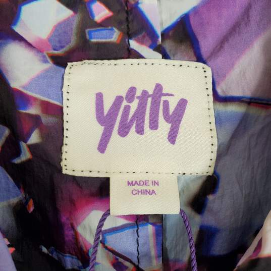 Yitty Women Purple Crystal Print Jacket M NWT image number 3