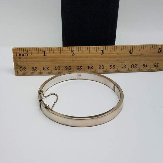 Sterling Silver Hinge 7" Bracelet w/Safety Chain 14.2g image number 6