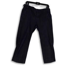Womens Blue Denim Medium Wash Pockets Straight Leg Cropped Jeans Size 8 alternative image