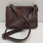 Jack Georges Tooled Leather Flap Crossbody Brown image number 2