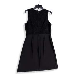 NWT Ann Taylor Womens Black Lace Sleeveless Back Zip A-Line Dress Size 6 alternative image