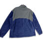 NWT Mens Gray Blue Fleece Long Sleeve Mock Neck Full Zip Jacket Size XXL image number 4