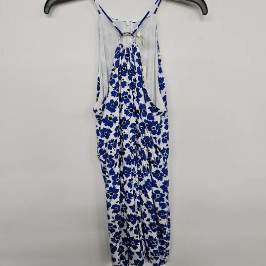 Mi Ami White And Blue Floral Romper image number 1