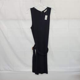 LOFT Black Sleeveless Knit Belted Dress WM Size 6 NWT