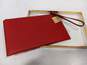 Michael Kors Jet Set Charm Red Leather Zip Clutch Bag NWT image number 3