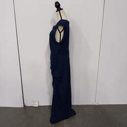 Women's Ignite Evenings Dark Blue Floor Length A-Line Dress Sz 12P NWT alternative image