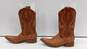 Men's Caiman Leather Pointed Toe Western Boot Sz 7 image number 3
